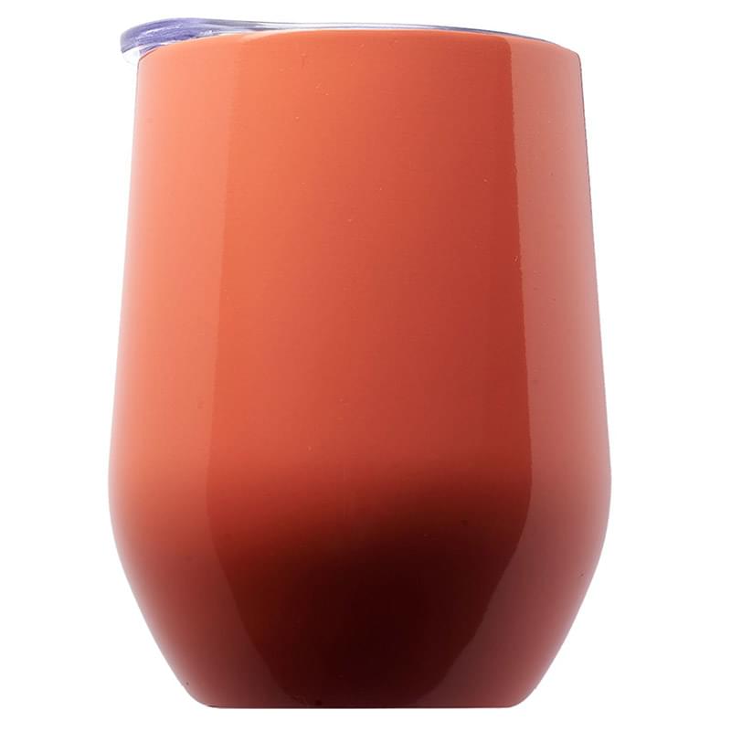11 oz. Double Wall Largo Stemless Glass W/ Lid
