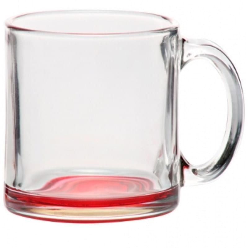 13 oz. Clear Glass Coffee Mugs w/ Custom Imprint Tea Cups