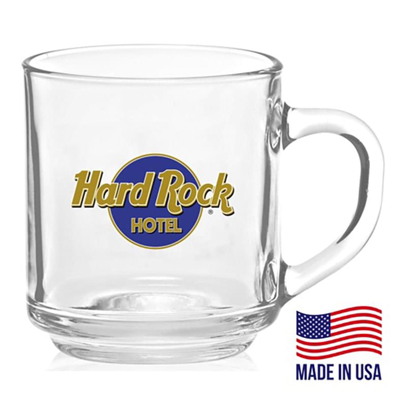 10 oz. ARC Handy Glass Coffee Mugs w/ Custom logo