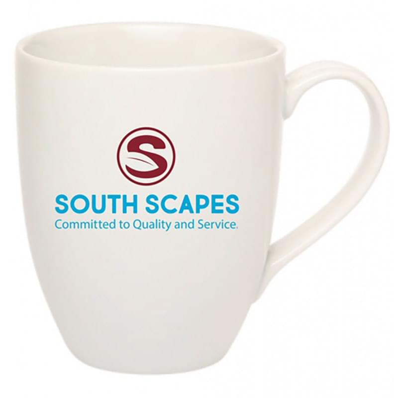 11oz. Vitrified Bistro Porcelain Mugs w/ custom logo