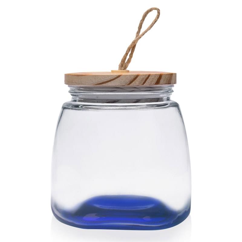 64 oz. Glass Candy Jars w/ Wooden Lid