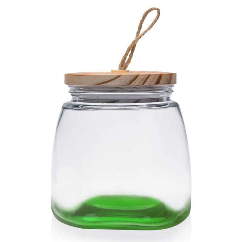 64 oz. Glass Candy Jars w/ Wooden Lid