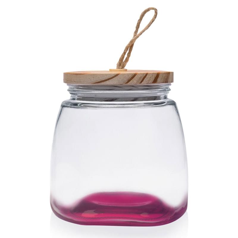 64 oz. Glass Candy Jars w/ Wooden Lid