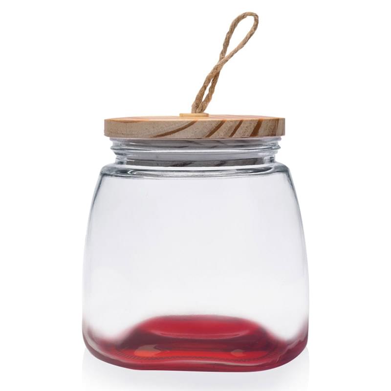 64 oz. Glass Candy Jars w/ Wooden Lid