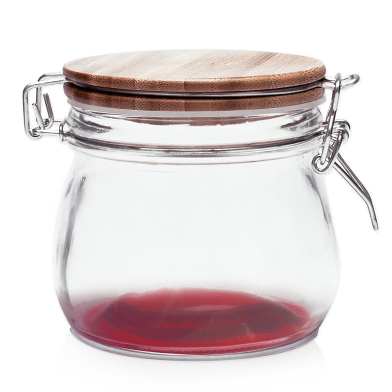 16 oz. Glass Candy Jars w/ Wire Wooden Lid
