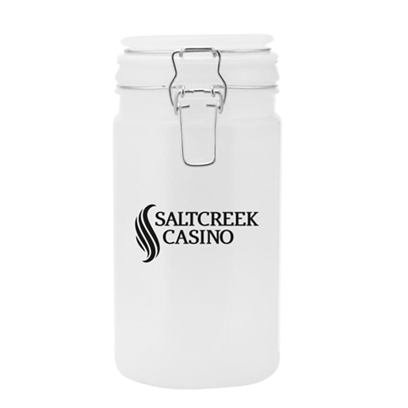 34 oz. Air Tight Frosted Glass Storage Jars