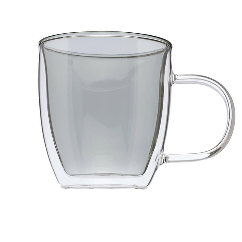 10 oz. Double Wall Glass Coffee Mug w/ Custom Logo Mugs
