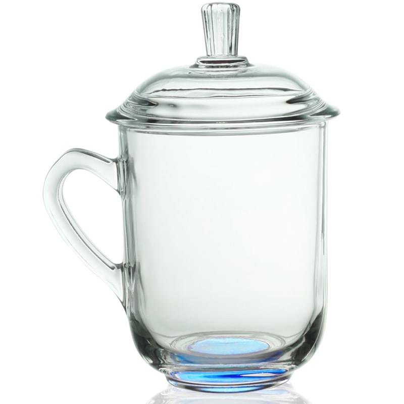 13 oz. Glass Coffee Mugs with Lids