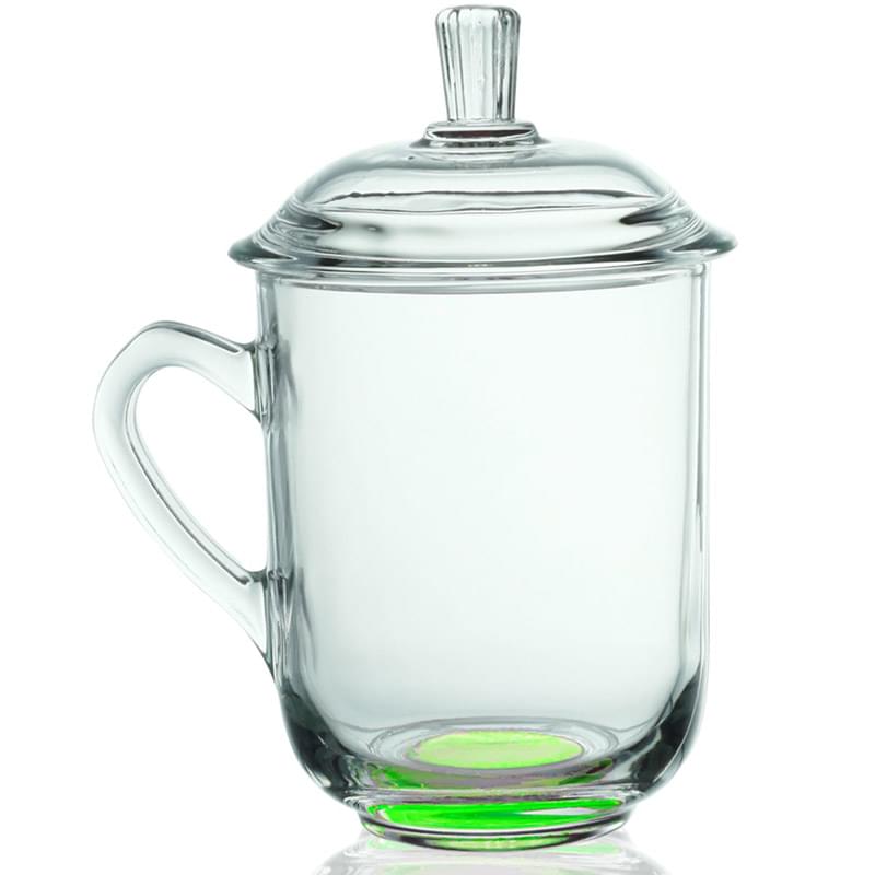 13 oz. Glass Coffee Mugs with Lids