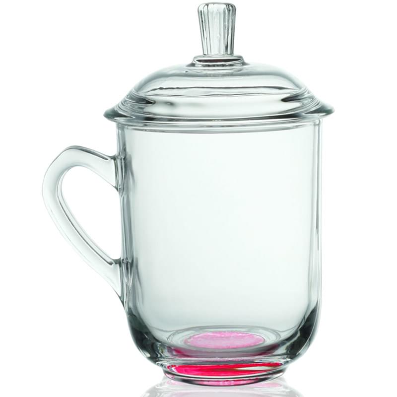 13 oz. Glass Coffee Mugs with Lids