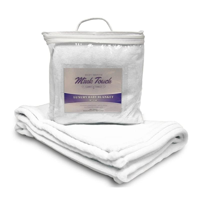 Mink Touch Premium Lap Blanket w/ Custom Imprint, 30" X 40"