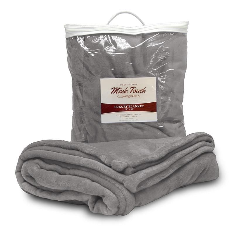 Embroidered Thick 300G Mink Touch Luxury Blankets, 60" X 72"