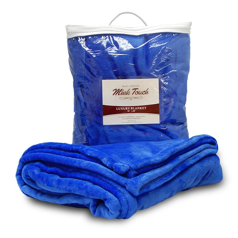 Embroidered Thick 300G Mink Touch Luxury Blankets, 60" X 72"