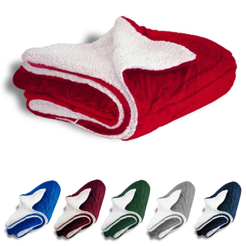 Dual Layer Soft Micro Mink Sherpa Blankets 50" X 60"