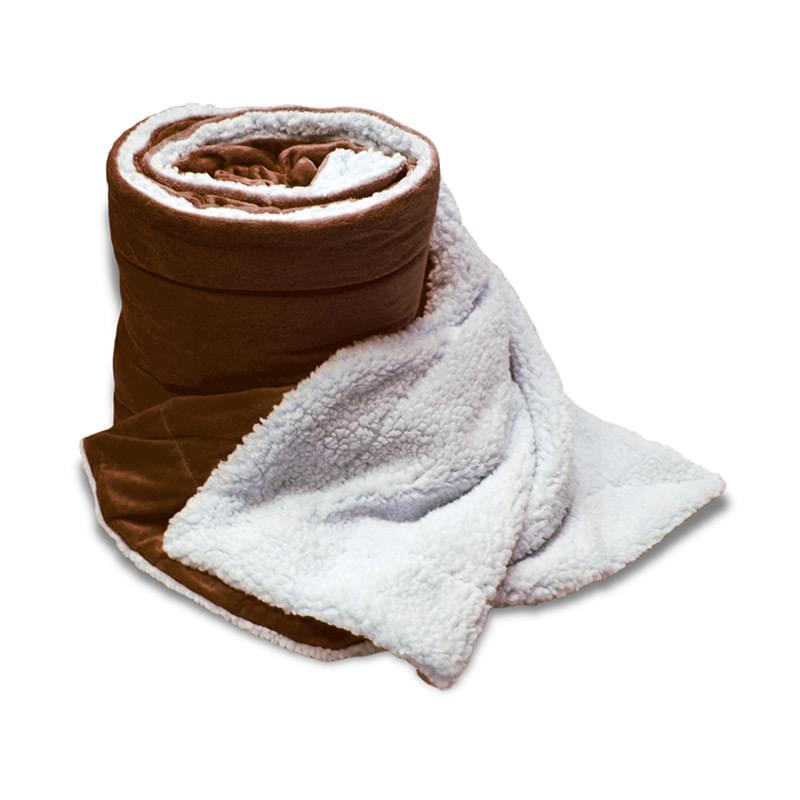Embroidered Soft Oversized Mink Sherpa Blankets, 60" X 72"