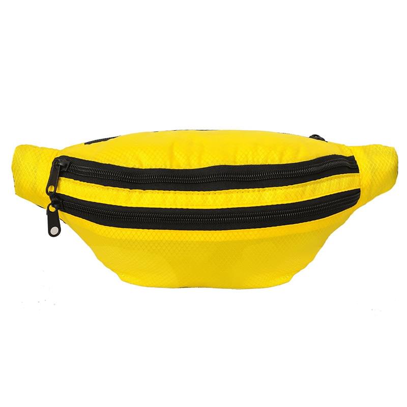 Waterproof Ribstop Waist Fanny Pack w/ 3 Zippers, 13"W x 6"H