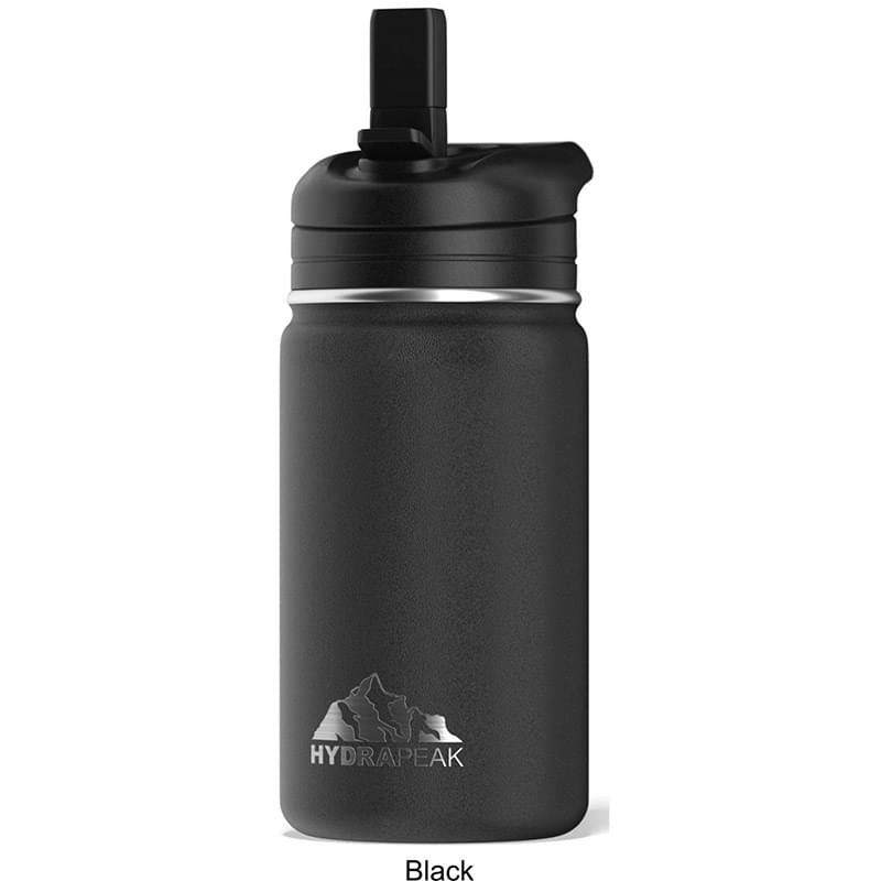 14 oz Hydrapeak® Stainless Steel Insulated Mini Water Bottle w/ Straw Lid