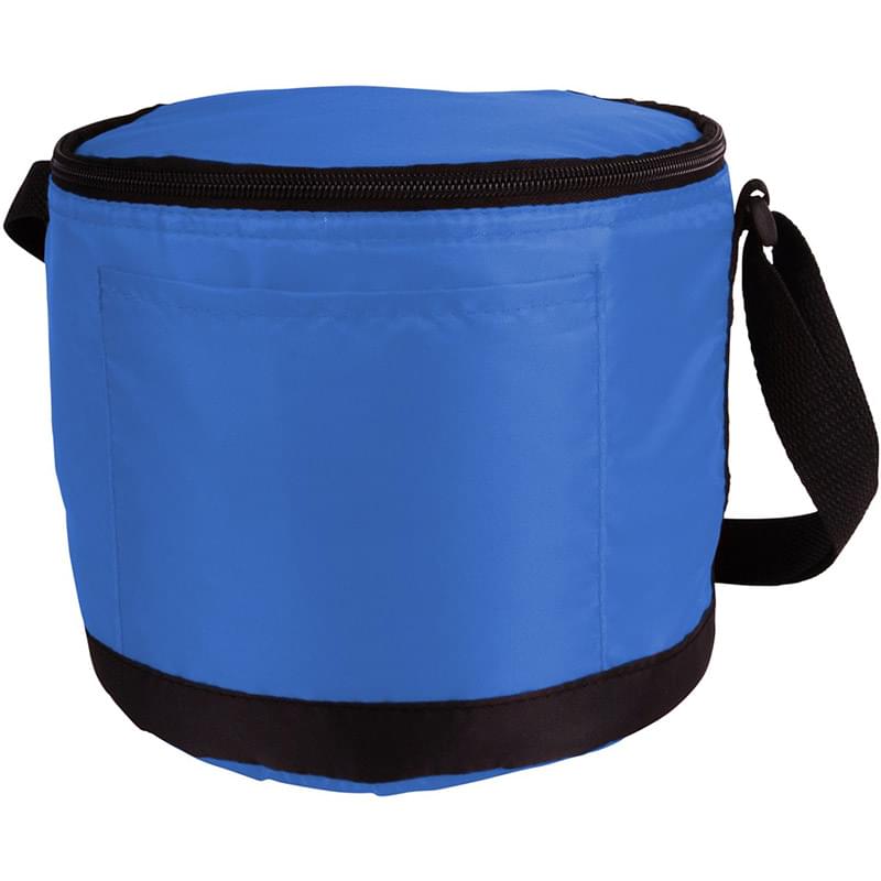 Round Cooler 6-Can Foil Inner Lining Zipper Insulated Bag