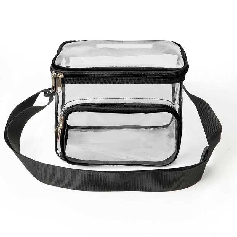 Stadium Approved Clear PVC Transparent Lunch Bag with Front Zipper Pocket