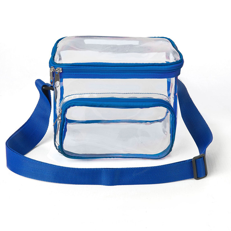 Stadium Approved Clear PVC Transparent Lunch Bag with Front Zipper Pocket