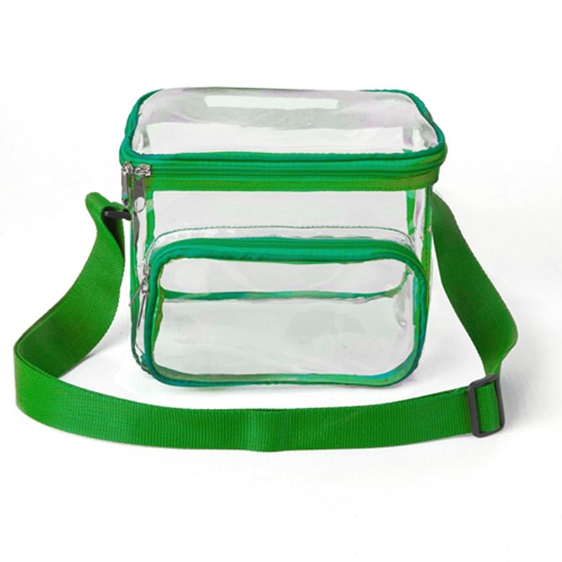 Stadium Approved Clear PVC Transparent Lunch Bag with Front Zipper Pocket