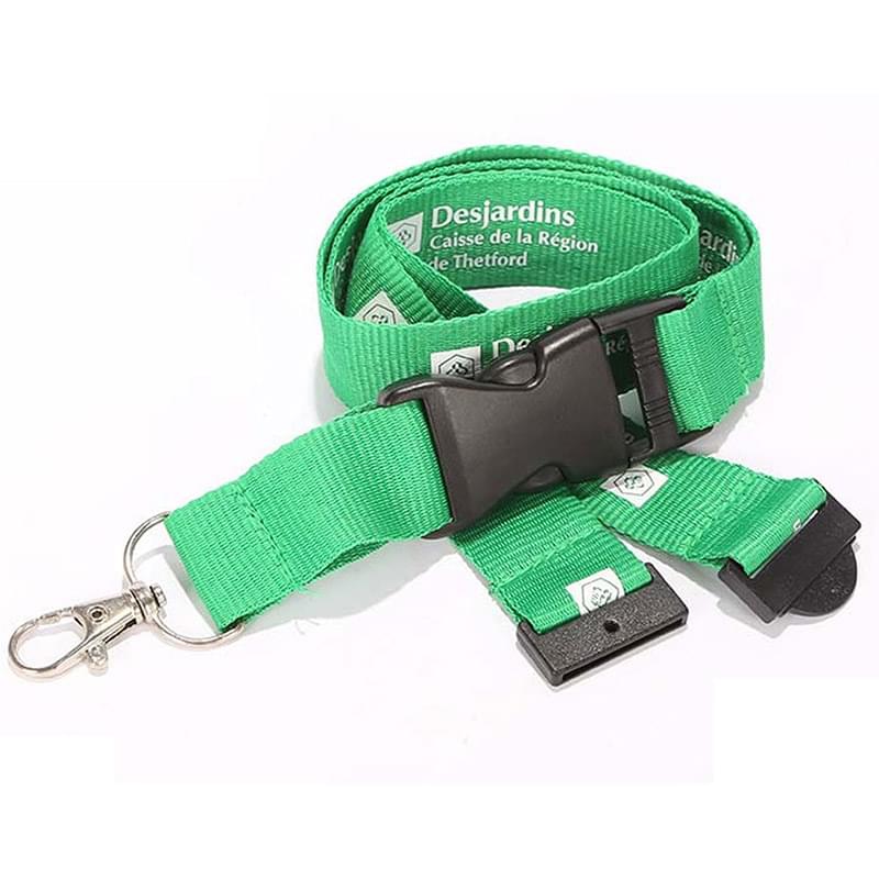 1" Polyester Lanyards w/ Buckle Release and Safety Break