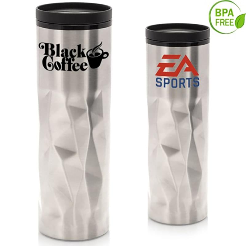 16 oz BPA free Stainless Steel Travel Mug w/ Thumb-Slide Lid