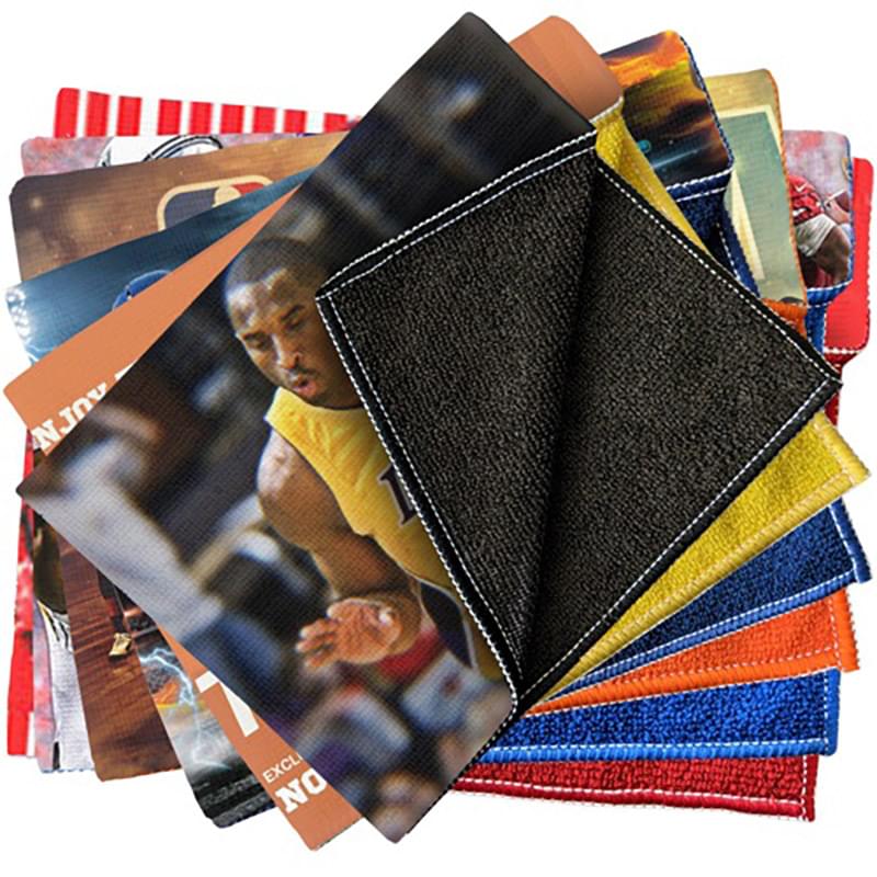 15" x 18" Sublimated Color Back Microfiber Rally Towel