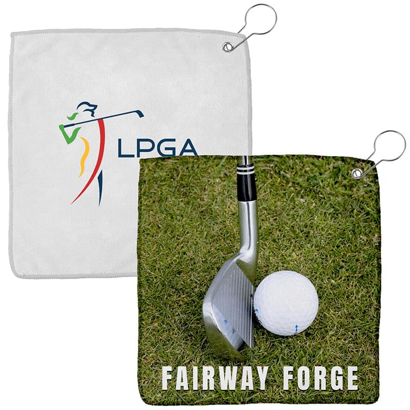 12" x 12" Sublimated Micro Fiber Golf Towel