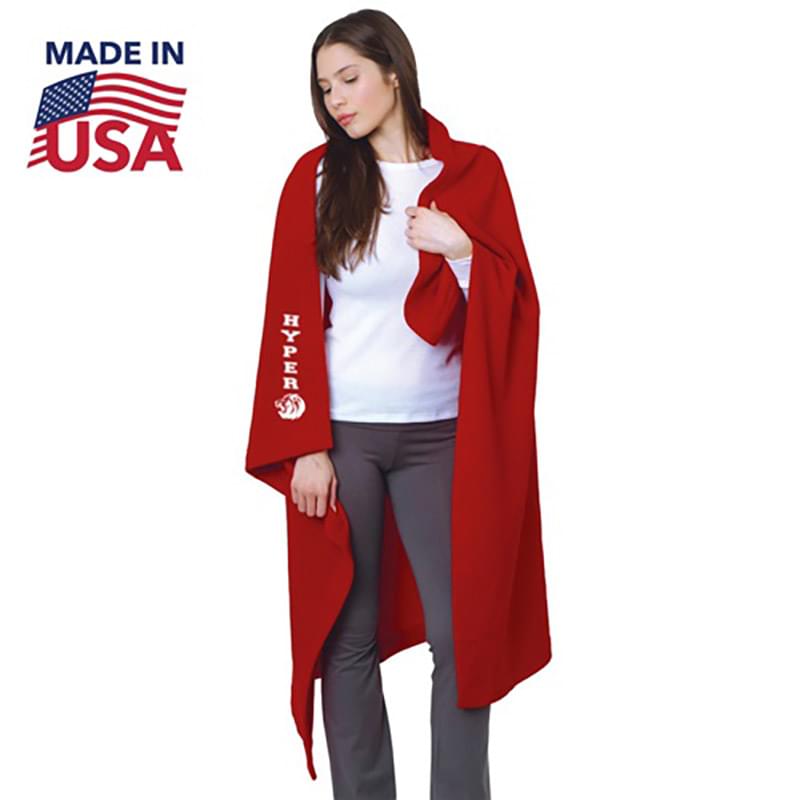 48? X 60? USA-Made Pre-Shrunk Stadium Fleece Blanket