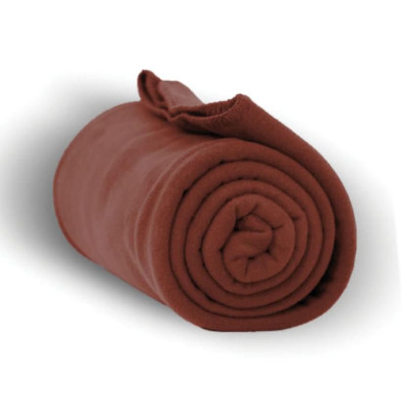 260 GSM Polar Fleece Throw Blanket with Matching Whipstitch Trim 50"x 60"