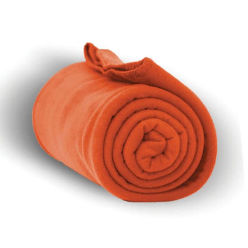260 GSM Polar Fleece Throw Blanket with Matching Whipstitch Trim 50"x 60"