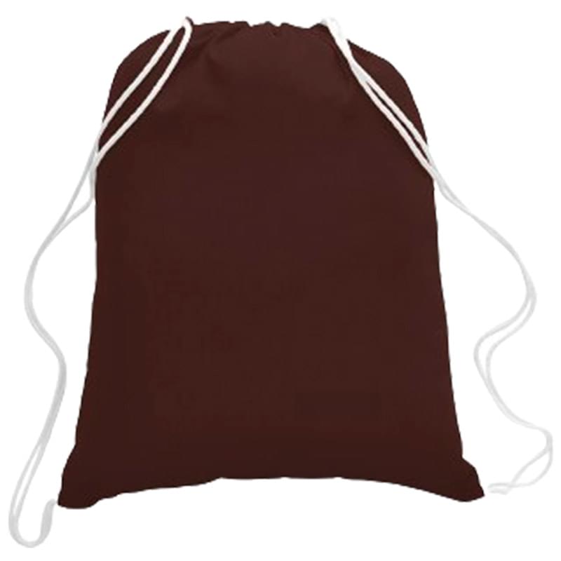 100% Cotton Drawstring Backpack USA Decorated (14" x 18")