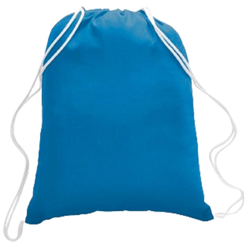100% Cotton Drawstring Backpack USA Decorated (14" x 18")