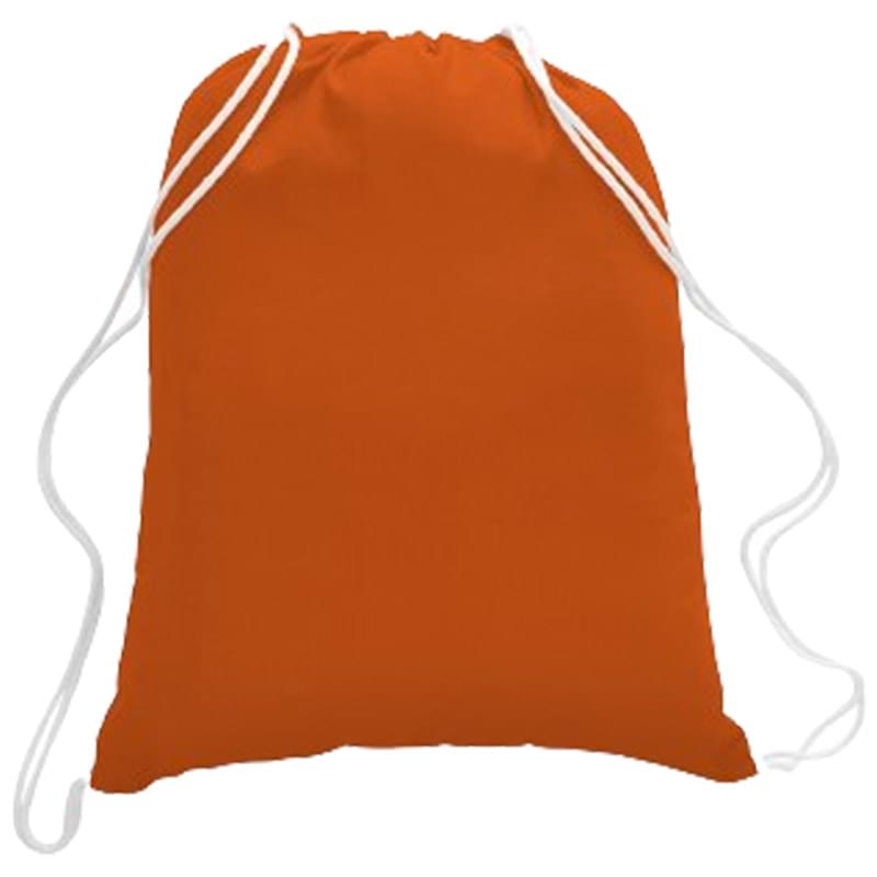 100% Cotton Drawstring Backpack USA Decorated (14" x 18")