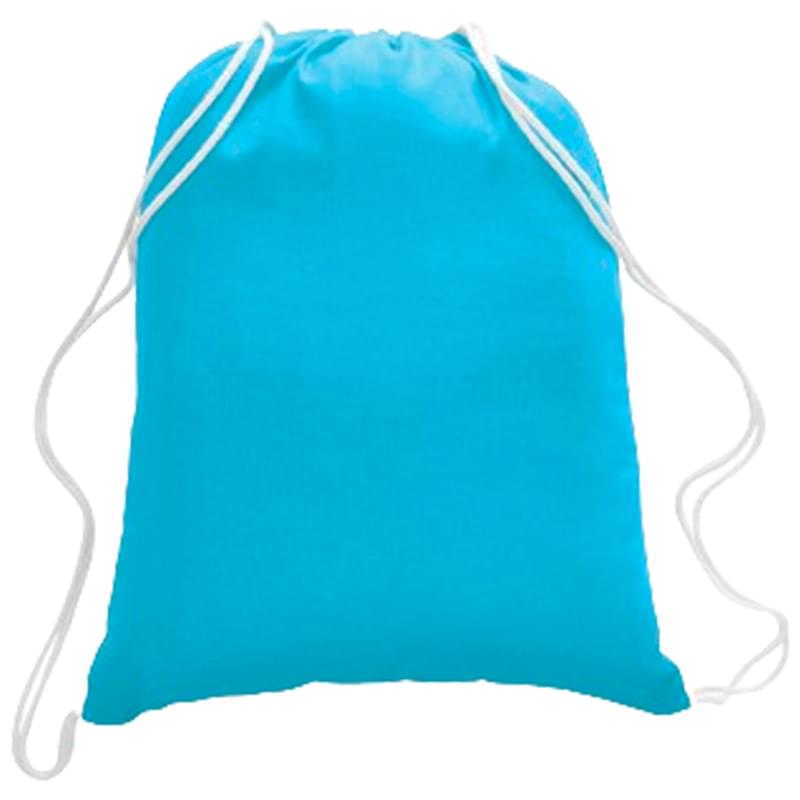 100% Cotton Drawstring Backpack USA Decorated (14" x 18")