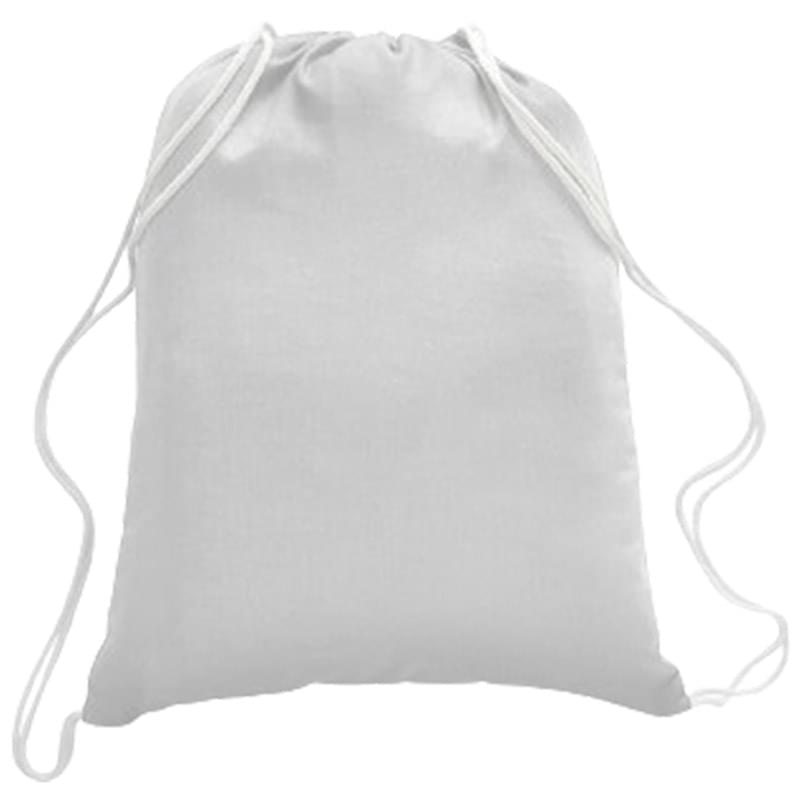 100% Cotton Drawstring Backpack USA Decorated (14" x 18")