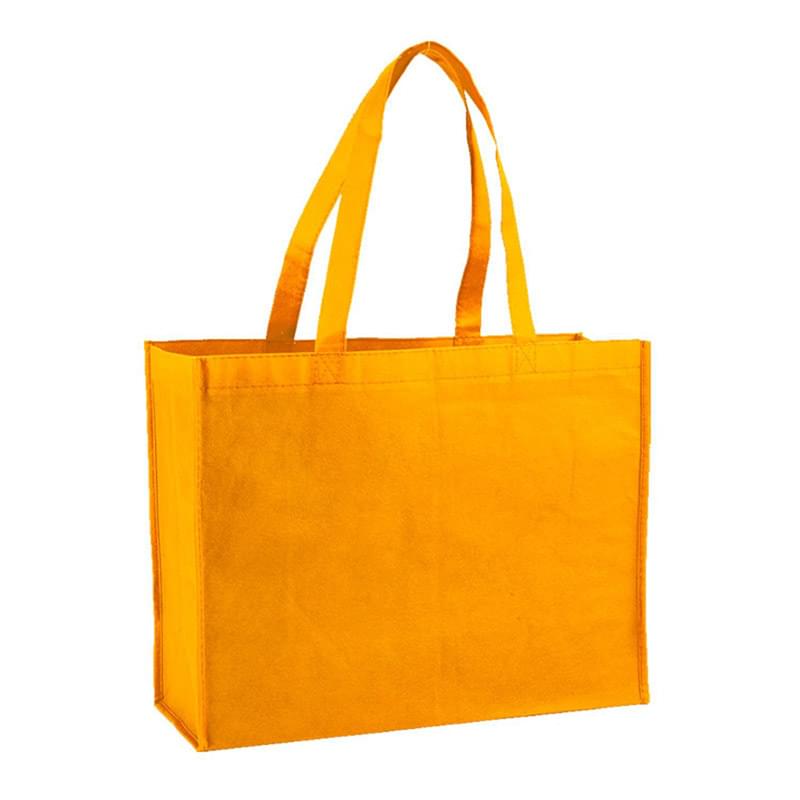 Non-Woven Shopping Tote Bag with Gusset USA Decorated (16" x 12" x 6")