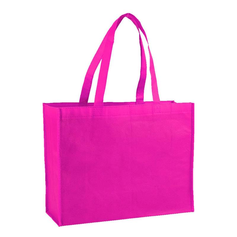 Non-Woven Shopping Tote Bag with Gusset USA Decorated (16" x 12" x 6")