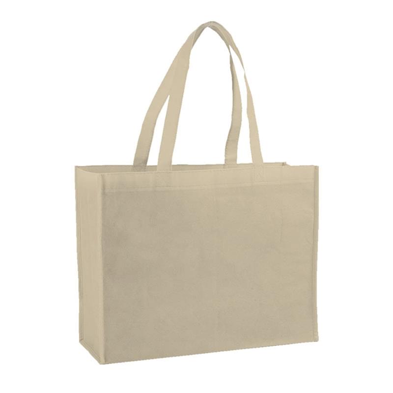 Non-Woven Shopping Tote Bag with Gusset USA Decorated (16" x 12" x 6")