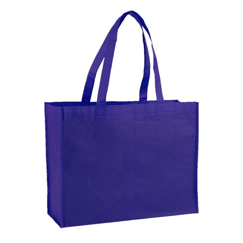 Non-Woven Shopping Tote Bag with Gusset USA Decorated (16" x 12" x 6")