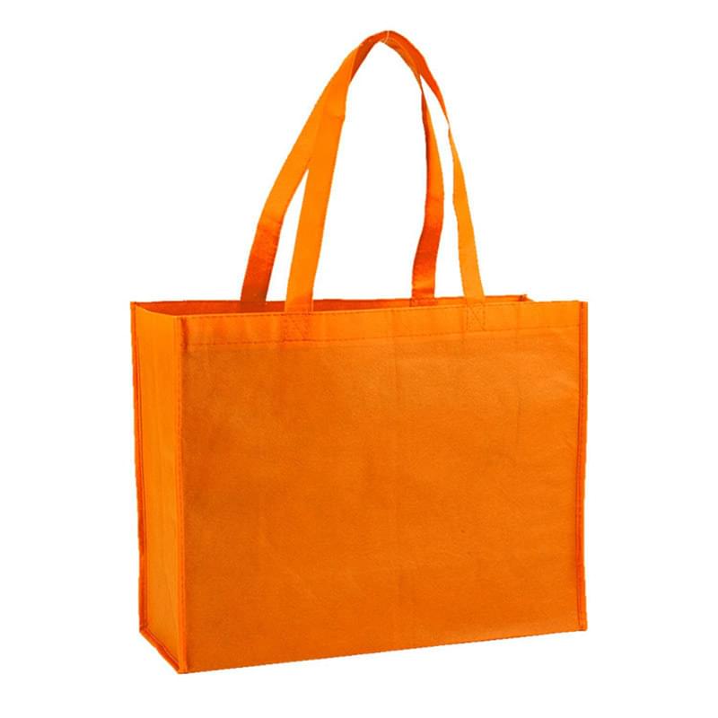Non-Woven Shopping Tote Bag with Gusset USA Decorated (16" x 12" x 6")