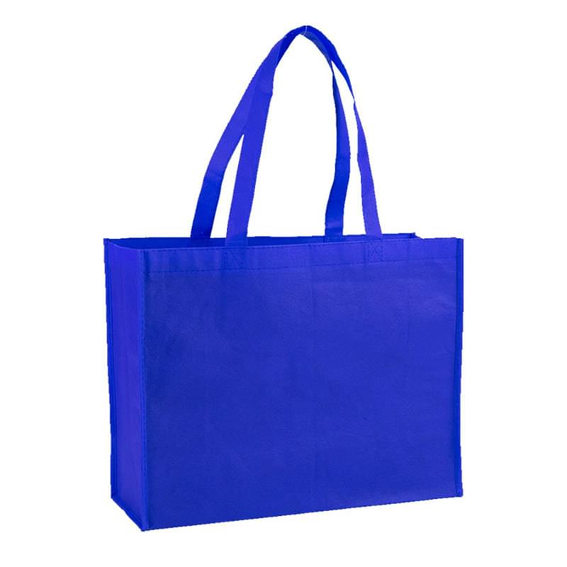 Non-Woven Shopping Tote Bag with Gusset USA Decorated (16" x 12" x 6")