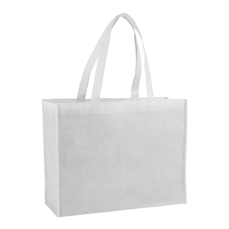 Non-Woven Shopping Tote Bag with Gusset USA Decorated (16" x 12" x 6")