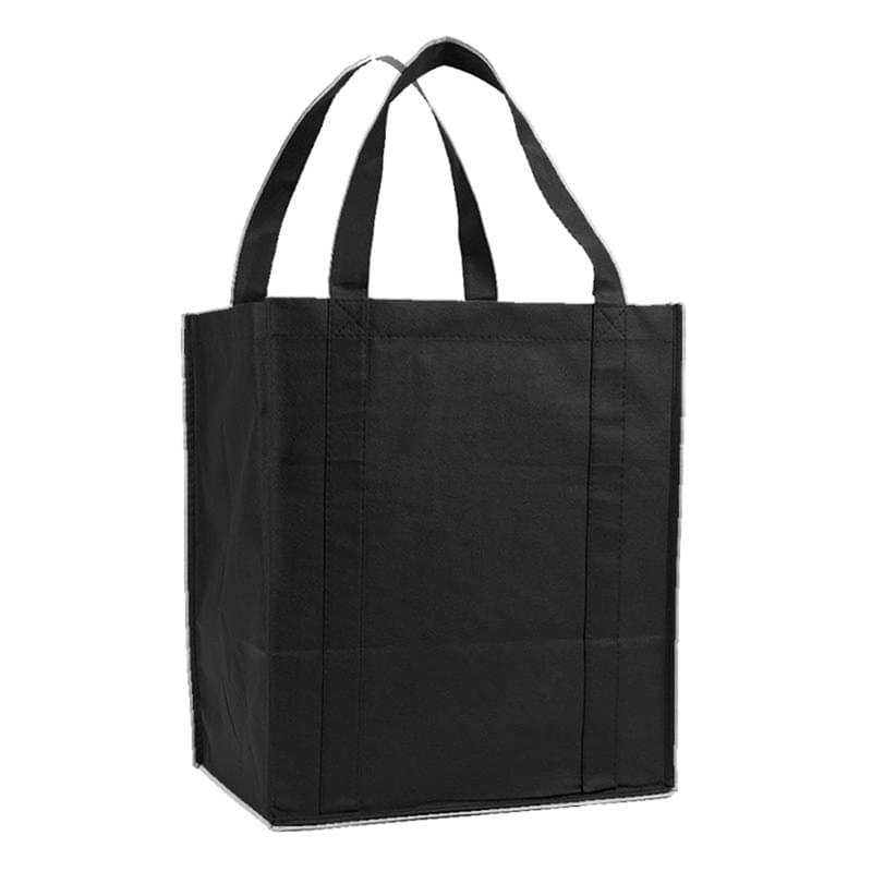 100 GSM Heavy Duty Non-Woven W/ Gusset Jumbo Grocery Bag USA Decorated (13" x 15" x 10")