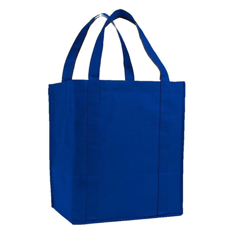 100 GSM Heavy Duty Non-Woven W/ Gusset Jumbo Grocery Bag USA Decorated (13" x 15" x 10")