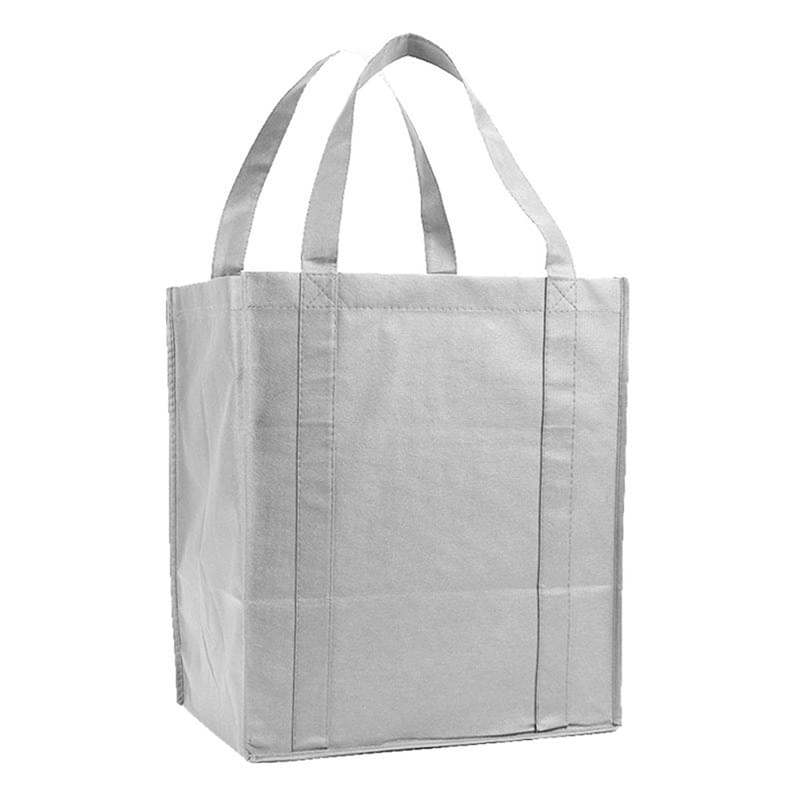 100 GSM Heavy Duty Non-Woven W/ Gusset Jumbo Grocery Bag USA Decorated (13" x 15" x 10")