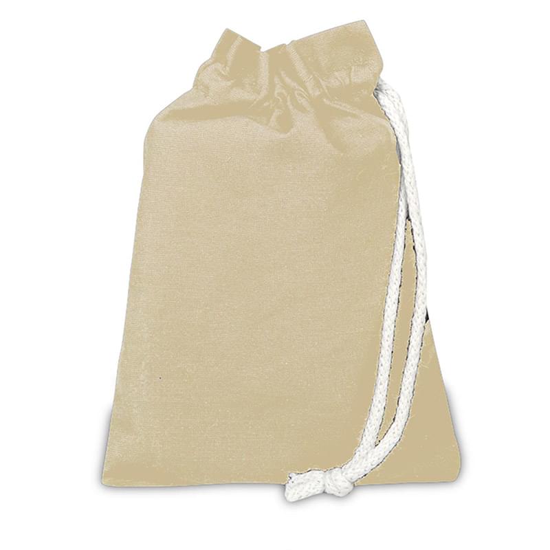 100% Cotton Sheeting Passport Drawstring Bag USA Decorated (6" x 8")