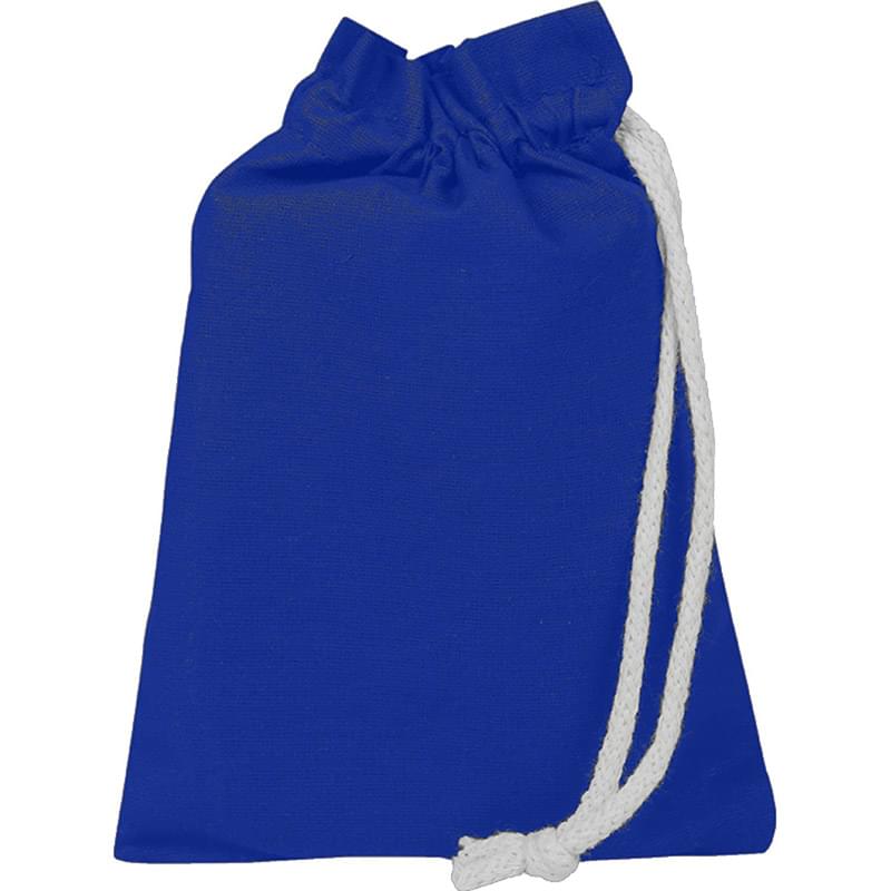 100% Cotton Sheeting Passport Drawstring Bag USA Decorated (6" x 8")