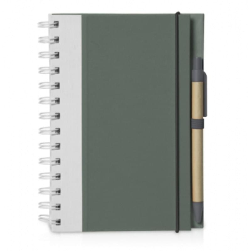 Recyclable Spiral Notebook w/ Pen Two-Tone ECO Notebooks